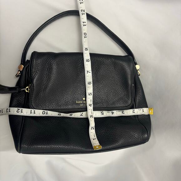 Kate Spade Chester Street Miri Satchel Bag Black Pebbled Leather Shoulder Purse - Picture 13 of 14